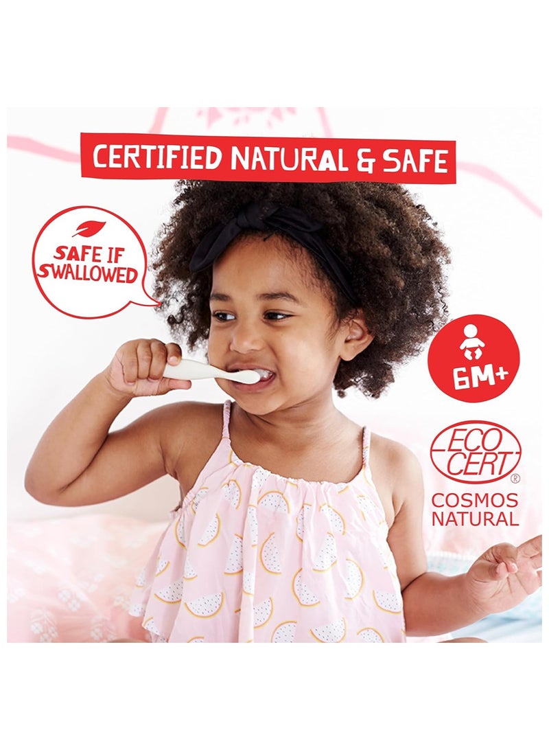 Jack N' Jill Kids Natural Toothpaste 50g Suitable from 6 Months+, Made With Natural Ingredients, Fluoride Free Training Toothpaste, 40% Xylitol, BPA Free, Helps Soothe Gums & Fight Tooth Decay, Strawberry Flavour - Image 3